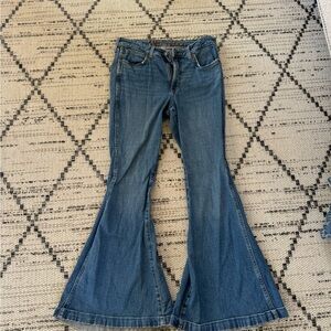 Wrangler Blue Flare Wide Leg Jeans